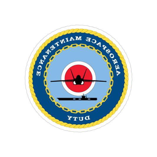 Aerospace Maintenance Duty (U.S. Navy) REVERSE PRINT Transparent STICKER-6 Inch-The Sticker Space