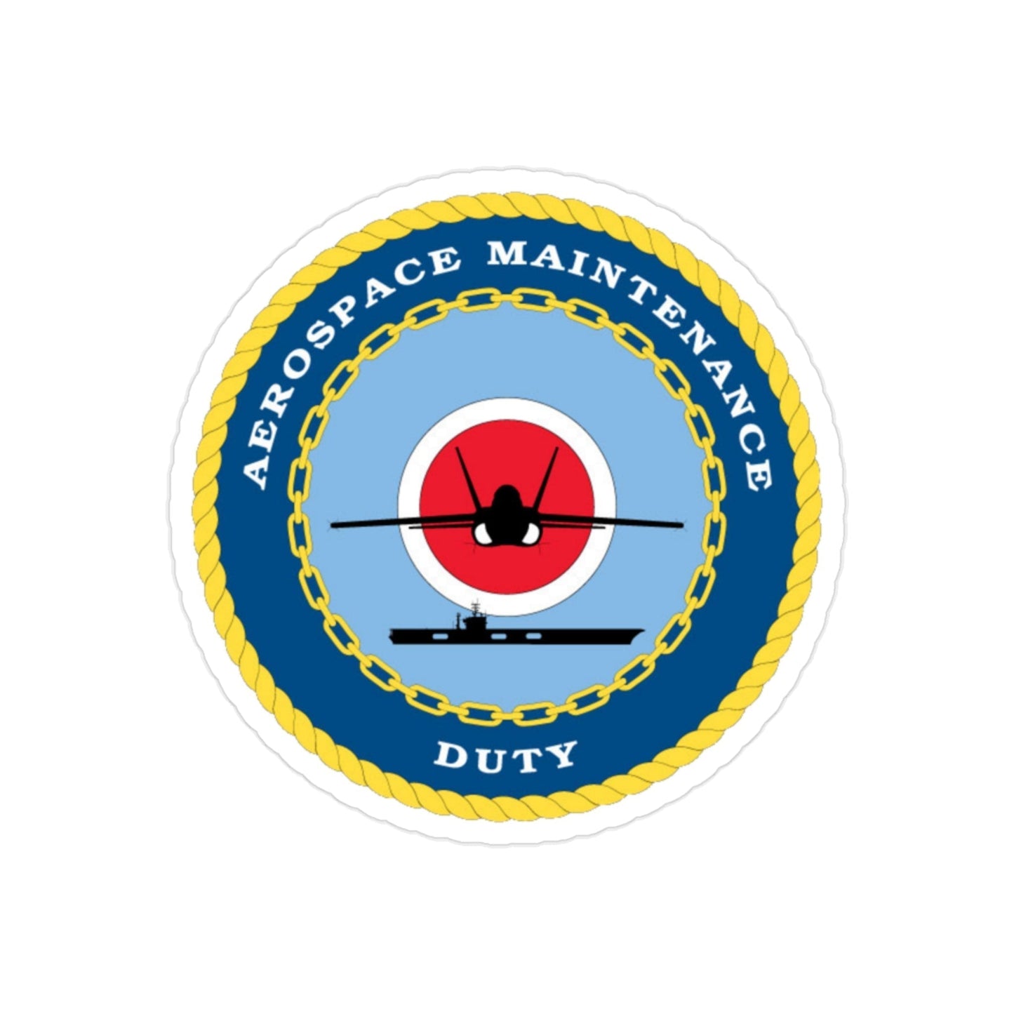 Aerospace Maintenance Duty (U.S. Navy) Transparent STICKER Die-Cut Vinyl Decal-2 Inch-The Sticker Space