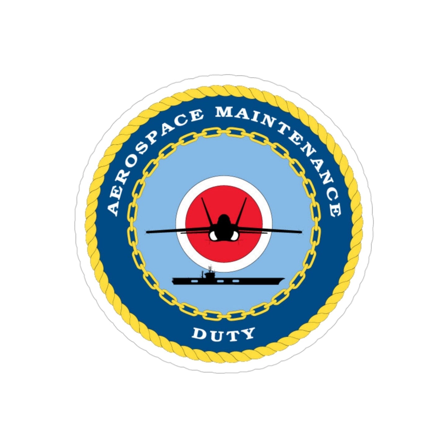 Aerospace Maintenance Duty (U.S. Navy) Transparent STICKER Die-Cut Vinyl Decal-3 Inch-The Sticker Space