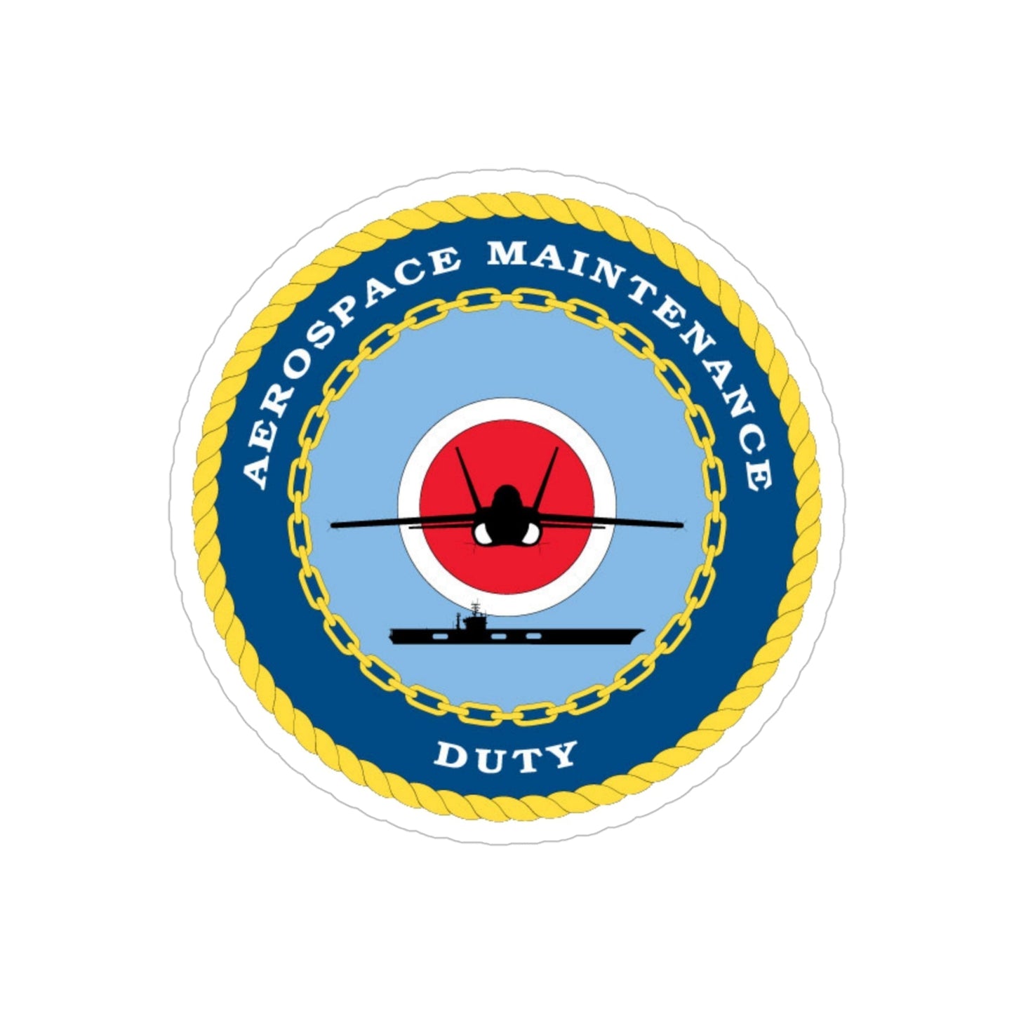 Aerospace Maintenance Duty (U.S. Navy) Transparent STICKER Die-Cut Vinyl Decal-4 Inch-The Sticker Space