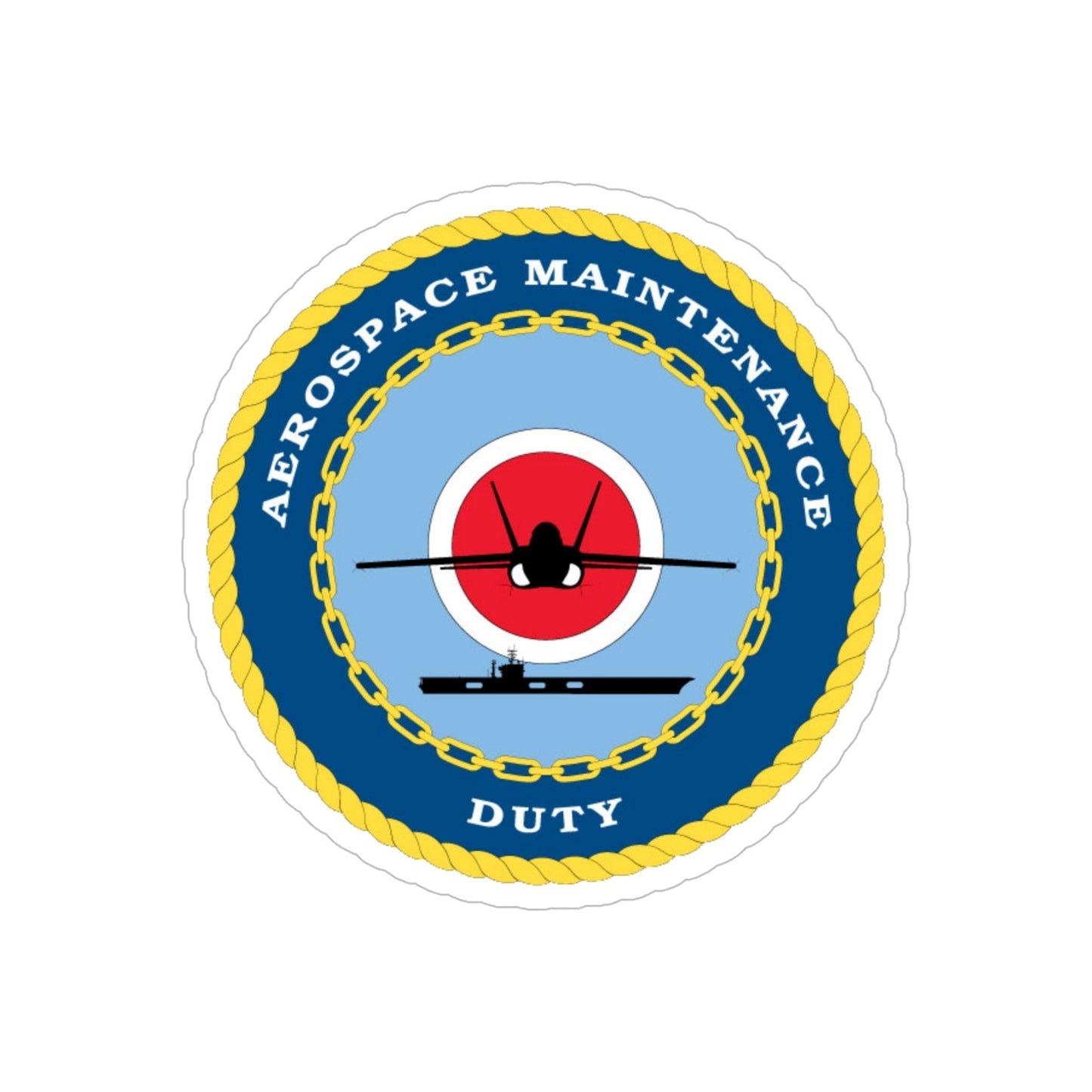 Aerospace Maintenance Duty (U.S. Navy) Transparent STICKER Die-Cut Vinyl Decal-6 Inch-The Sticker Space