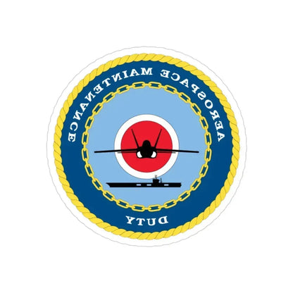 Aerospace Maintenance Duty (U.S. Navy) REVERSE PRINT Transparent Die-Cut STICKER 3 Inch Die-Cut Transparent - The Sticker Space
