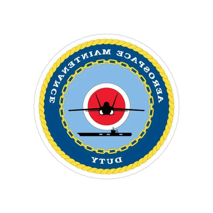 Aerospace Maintenance Duty (U.S. Navy) REVERSE PRINT Transparent Die-Cut STICKER - The Sticker Space
