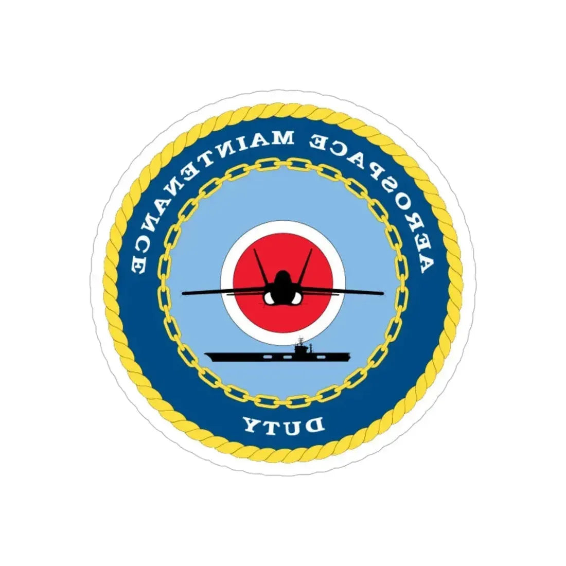 Aerospace Maintenance Duty (U.S. Navy) REVERSE PRINT Transparent Die-Cut STICKER - The Sticker Space