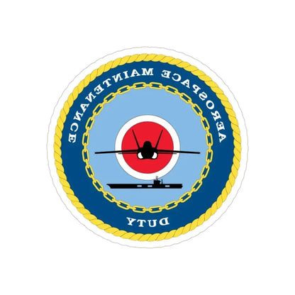 Aerospace Maintenance Duty (U.S. Navy) REVERSE PRINT Transparent Die-Cut STICKER - The Sticker Space