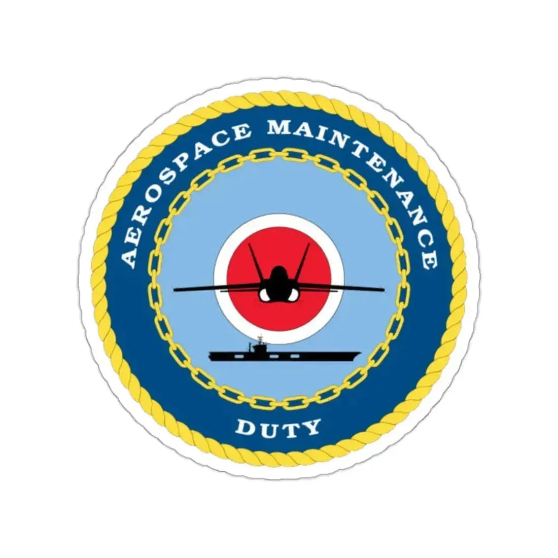 Aerospace Maintenance Duty (U.S. Navy) STICKER Vinyl Kiss-Cut Decal 2 Inch White - The Sticker Space