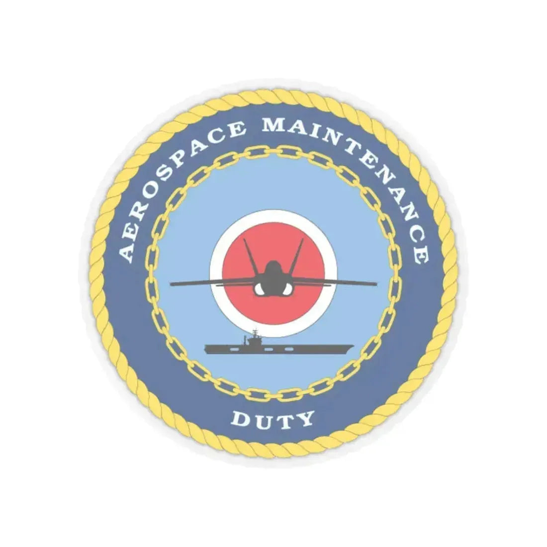 Aerospace Maintenance Duty (U.S. Navy) STICKER Vinyl Kiss-Cut Decal 3 Inch Transparent - The Sticker Space