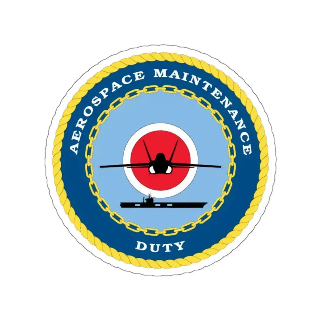 Aerospace Maintenance Duty (U.S. Navy) STICKER Vinyl Kiss-Cut Decal 3 Inch White - The Sticker Space