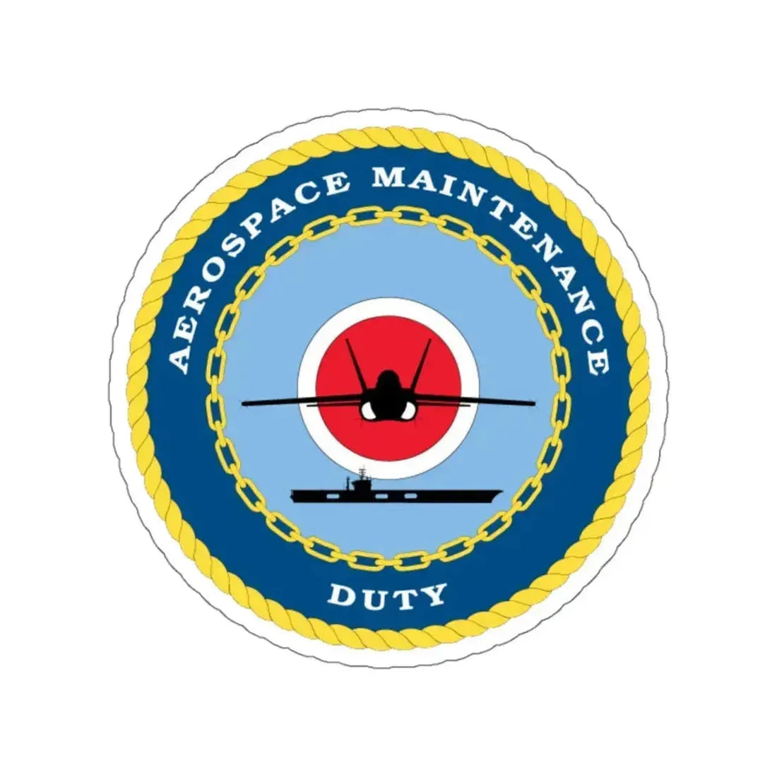 Aerospace Maintenance Duty (U.S. Navy) STICKER Vinyl Kiss-Cut Decal 4 Inch White - The Sticker Space