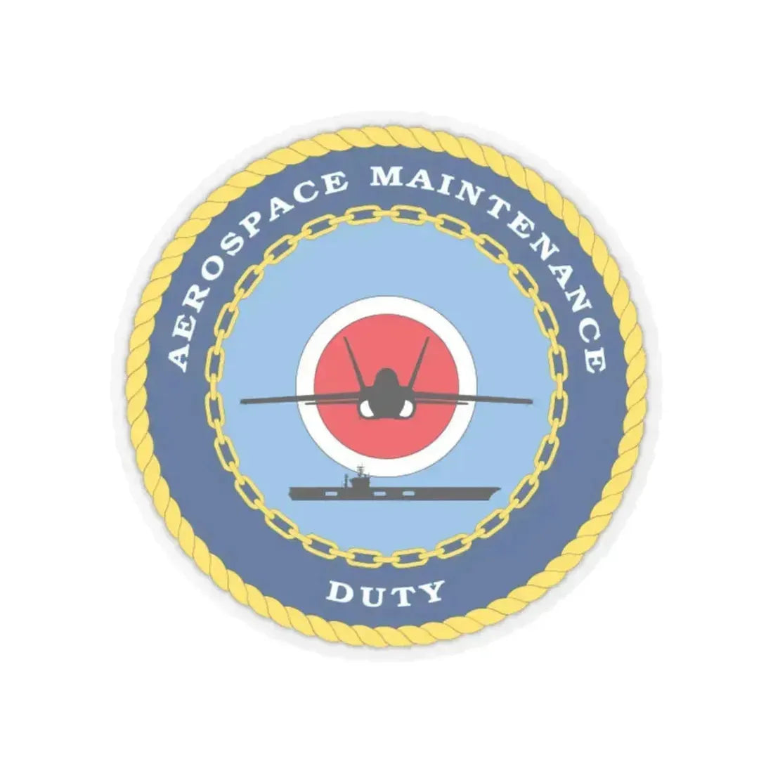 Aerospace Maintenance Duty (U.S. Navy) STICKER Vinyl Kiss-Cut Decal 6 Inch Transparent - The Sticker Space