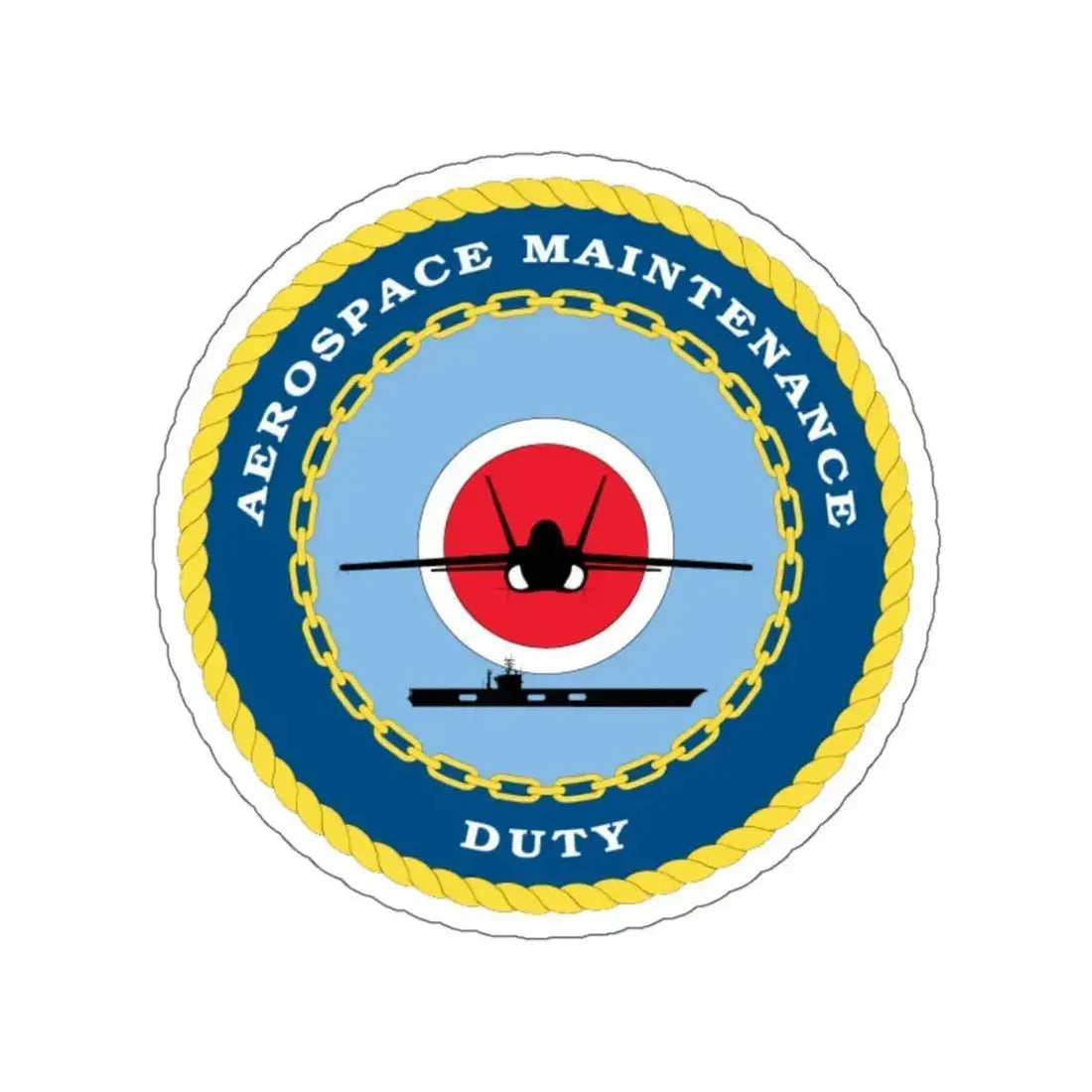 Aerospace Maintenance Duty (U.S. Navy) STICKER Vinyl Kiss-Cut Decal 6 Inch White - The Sticker Space