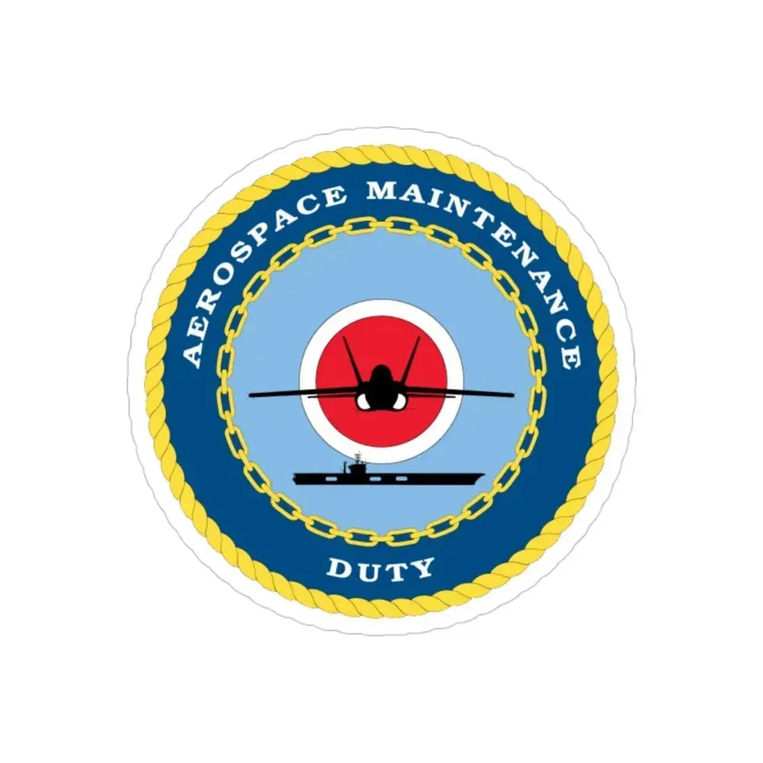 Aerospace Maintenance Duty (U.S. Navy) Transparent STICKER Die-Cut Vinyl Decal 3 Inch - The Sticker Space