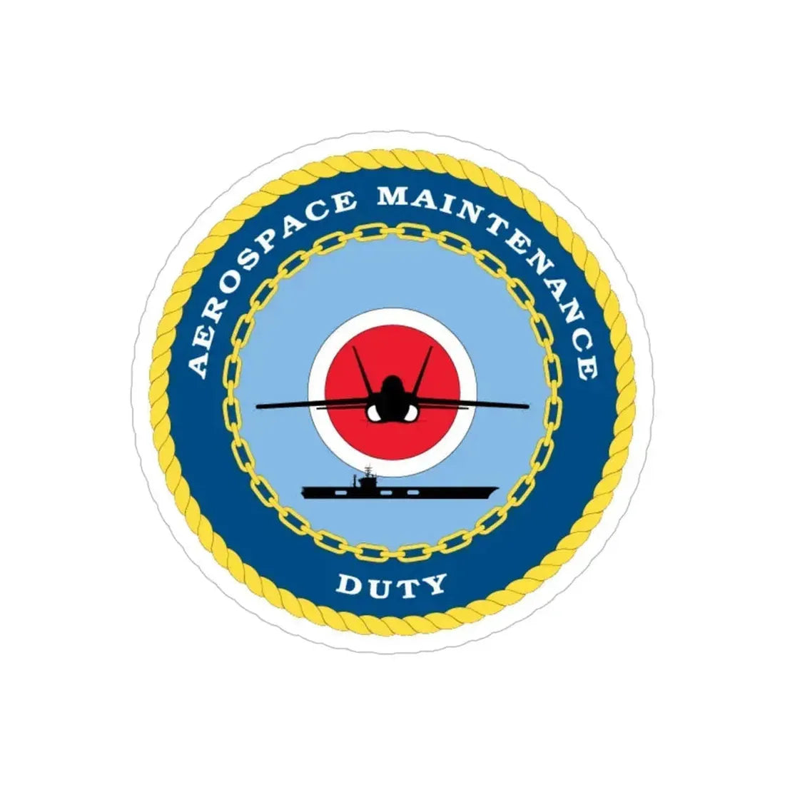 Aerospace Maintenance Duty (U.S. Navy) Transparent STICKER Die-Cut Vinyl Decal 4 Inch - The Sticker Space