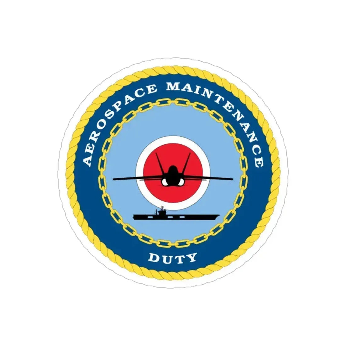 Aerospace Maintenance Duty (U.S. Navy) Transparent STICKER Die-Cut Vinyl Decal 5 Inch - The Sticker Space