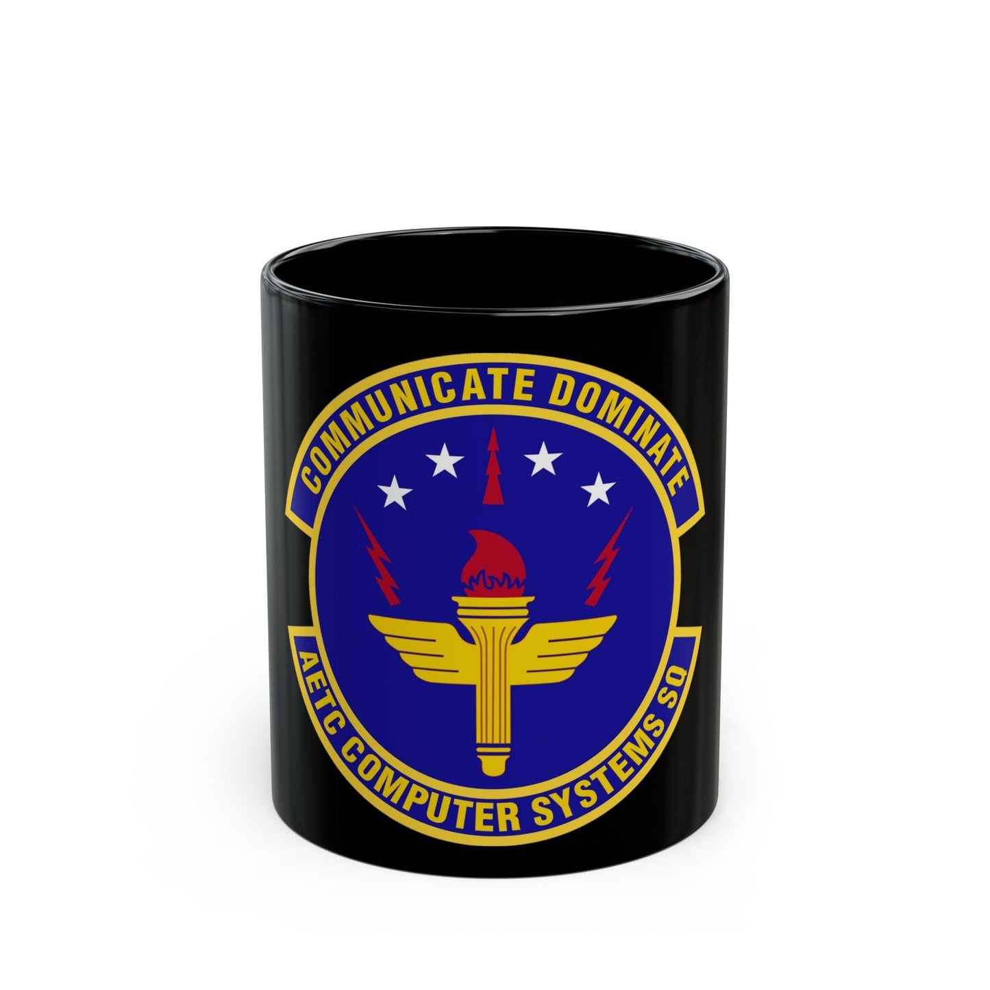 AETC Computer Systems Squadron (U.S. Air Force) Black Coffee Mug-11oz-The Sticker Space