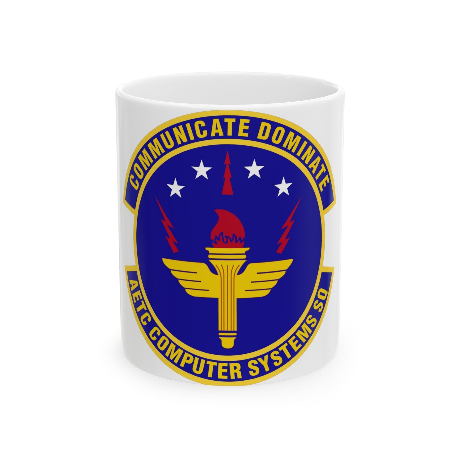 AETC Computer Systems Squadron (U.S. Air Force) White Coffee Mug-11oz-The Sticker Space