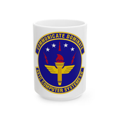 AETC Computer Systems Squadron (U.S. Air Force) White Coffee Mug-15oz-The Sticker Space