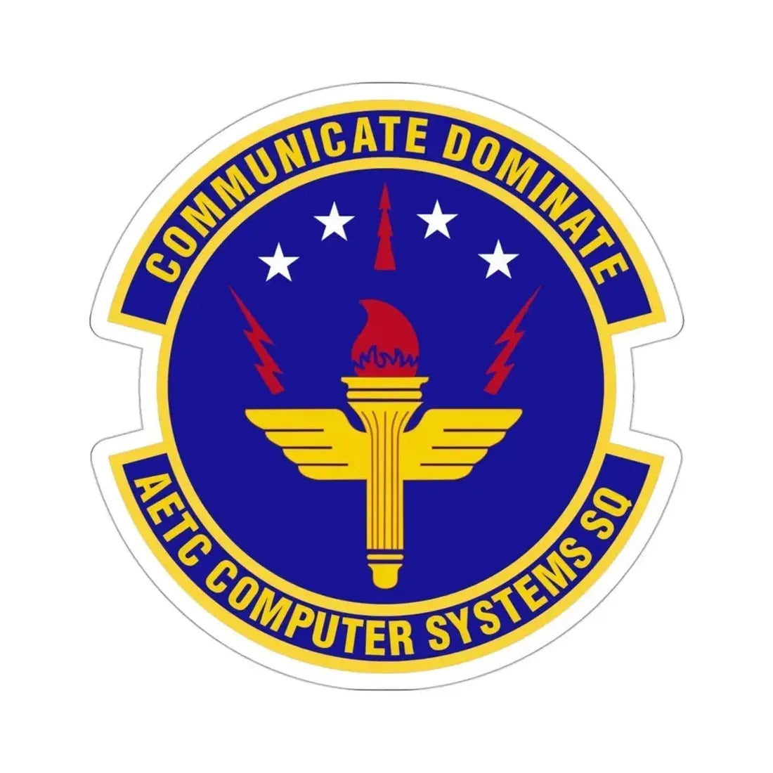 AETC Computer Systems Squadron (U.S. Air Force) STICKER Vinyl Die-Cut Decal 3 Inch - The Sticker Space