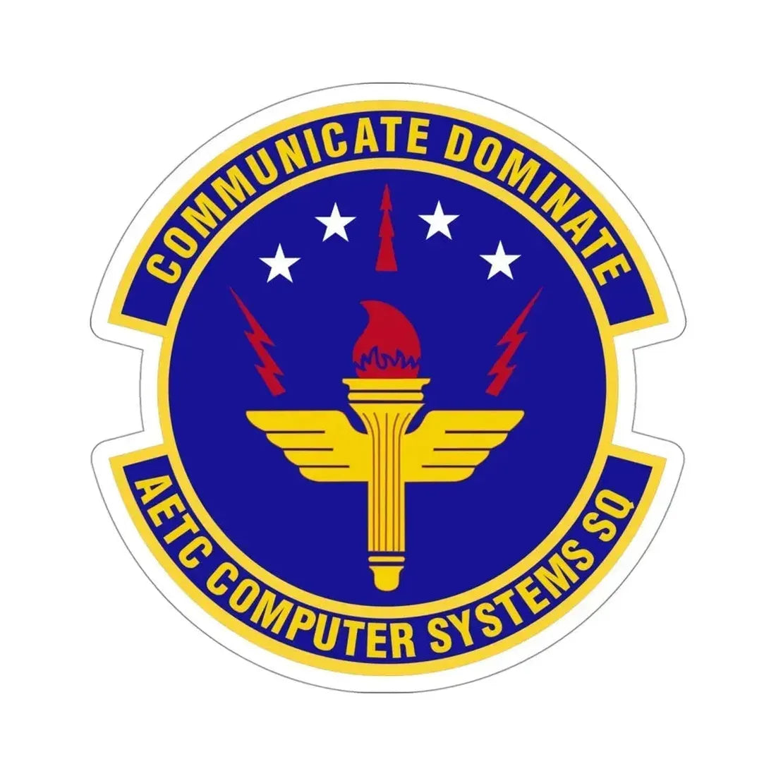 AETC Computer Systems Squadron (U.S. Air Force) STICKER Vinyl Die-Cut Decal 4 Inch - The Sticker Space