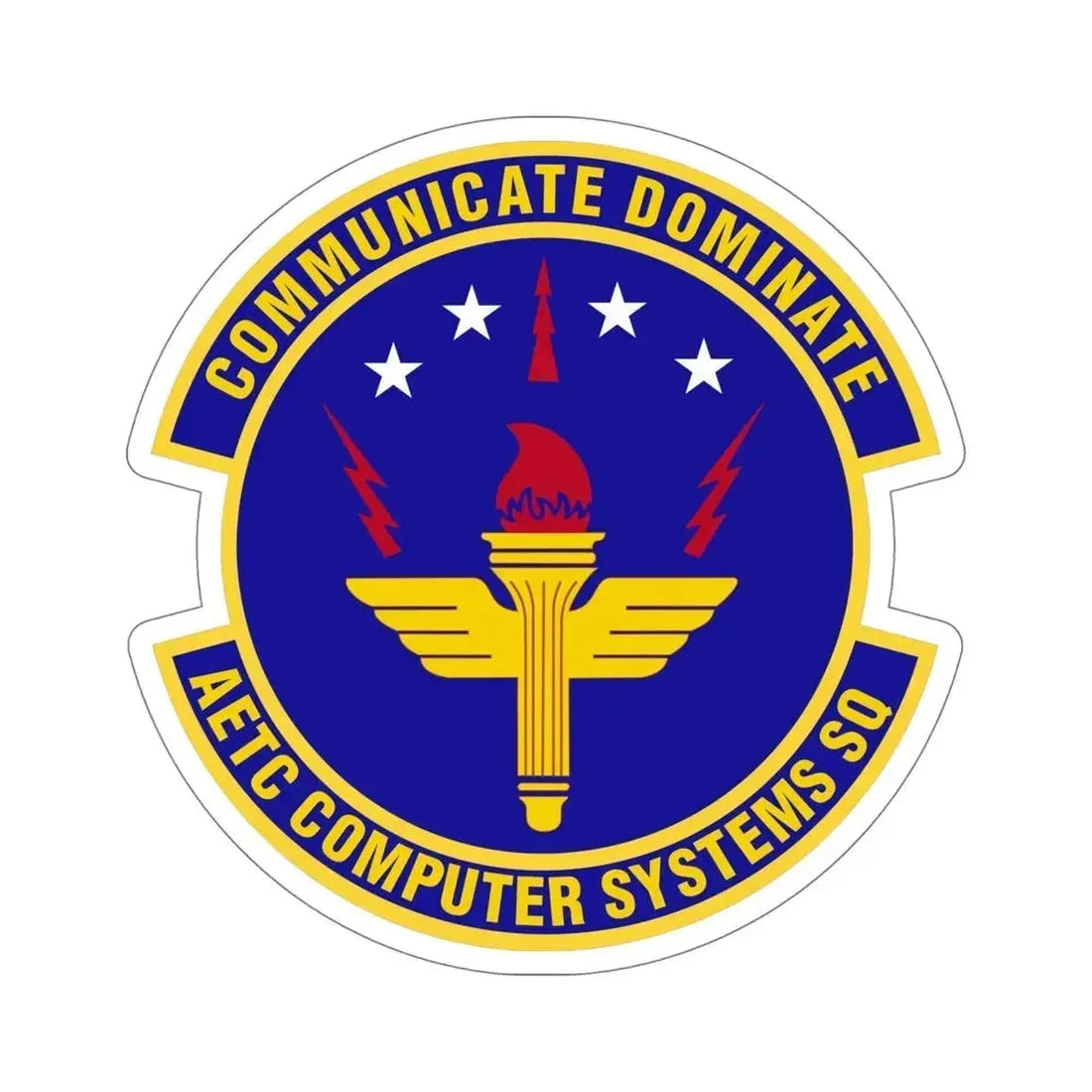 AETC Computer Systems Squadron (U.S. Air Force) STICKER Vinyl Die-Cut Decal 6 Inch - The Sticker Space