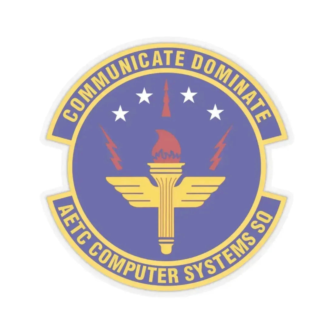 AETC Computer Systems Squadron (U.S. Air Force) STICKER Vinyl Kiss-Cut Decal 2 Inch Transparent - The Sticker Space