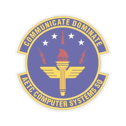 AETC Computer Systems Squadron (U.S. Air Force) STICKER Vinyl Kiss-Cut Decal 2 Inch Transparent - The Sticker Space