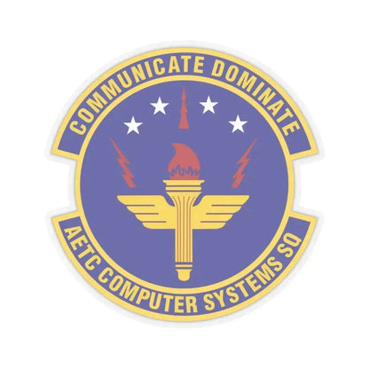 AETC Computer Systems Squadron (U.S. Air Force) STICKER Vinyl Kiss-Cut Decal 3 Inch Transparent - The Sticker Space