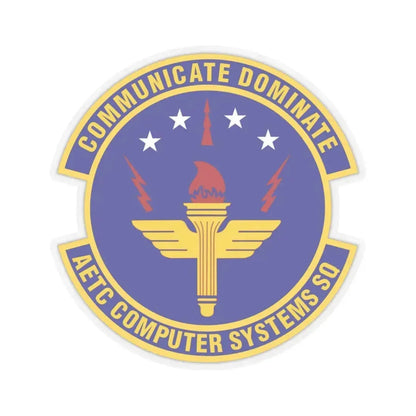 AETC Computer Systems Squadron (U.S. Air Force) STICKER Vinyl Kiss-Cut Decal 4 Inch Transparent - The Sticker Space