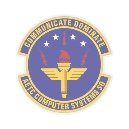 AETC Computer Systems Squadron (U.S. Air Force) STICKER Vinyl Kiss-Cut Decal 6 Inch Transparent - The Sticker Space