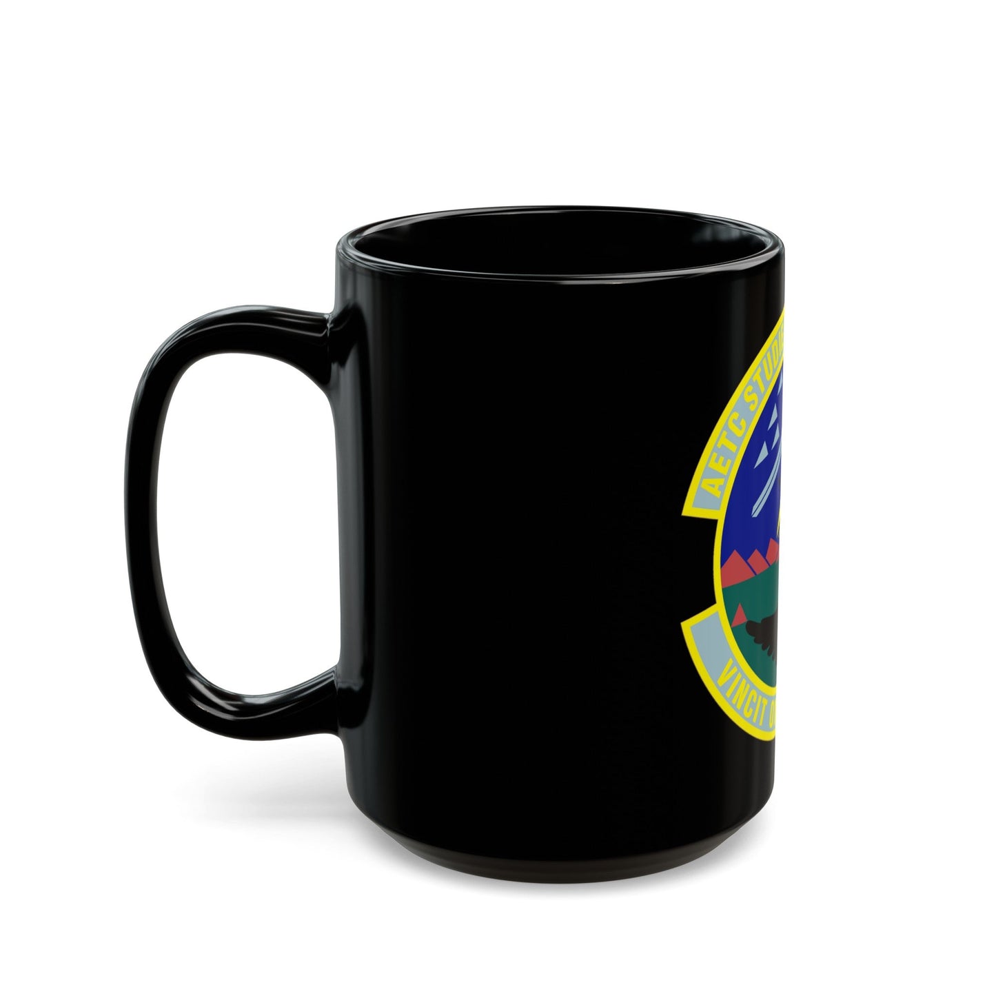 AETC Studies & Analysis Squadron (U.S. Air Force) Black Coffee Mug-The Sticker Space