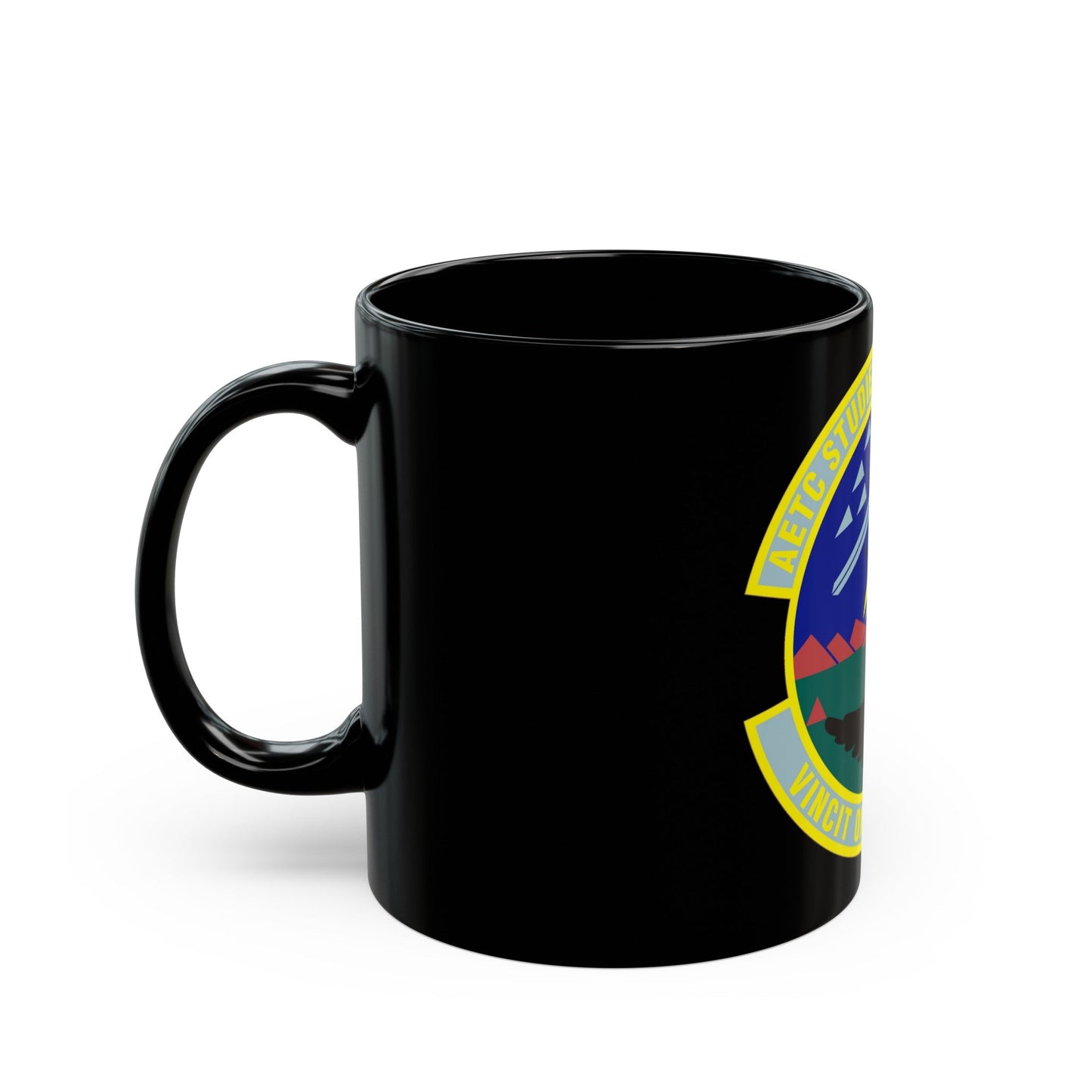 AETC Studies & Analysis Squadron (U.S. Air Force) Black Coffee Mug-The Sticker Space