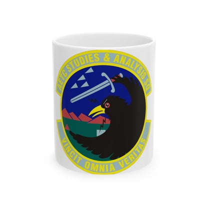 AETC Studies & Analysis Squadron (U.S. Air Force) White Coffee Mug-11oz-The Sticker Space