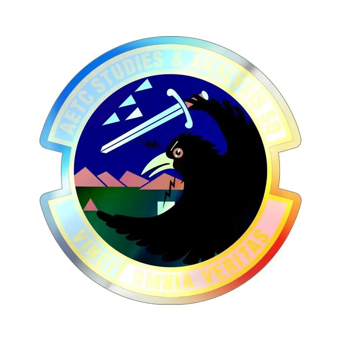 AETC Studies & Analysis Squadron (U.S. Air Force) Holographic STICKER Die-Cut Vinyl Decal - The Sticker Space