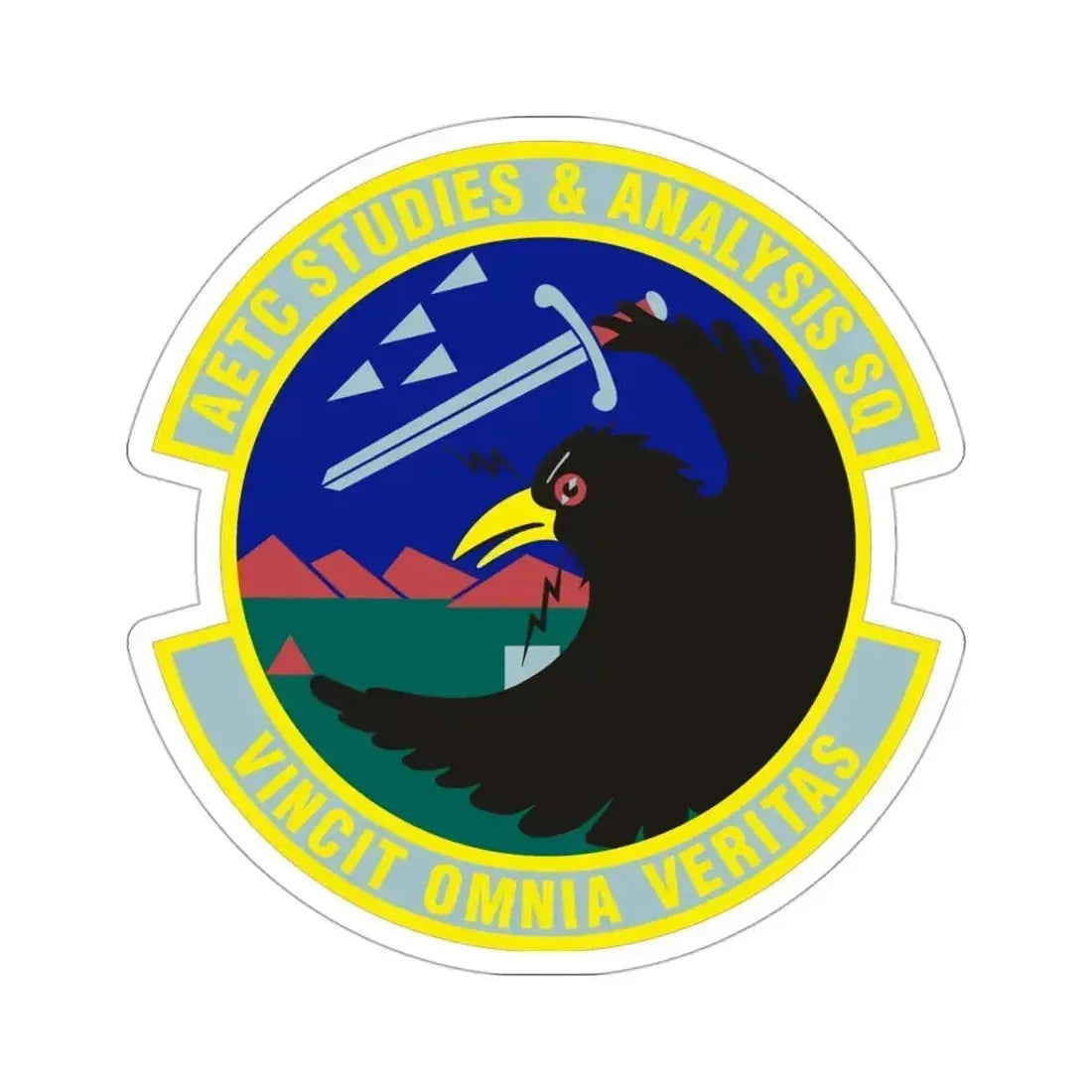 AETC Studies & Analysis Squadron (U.S. Air Force) STICKER Vinyl Die-Cut Decal 3 Inch - The Sticker Space