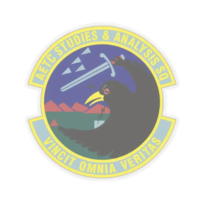 AETC Studies & Analysis Squadron (U.S. Air Force) STICKER Vinyl Kiss-Cut Decal 2 Inch Transparent - The Sticker Space