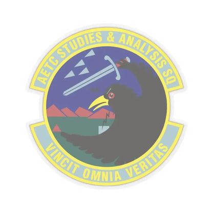 AETC Studies & Analysis Squadron (U.S. Air Force) STICKER Vinyl Kiss-Cut Decal 4 Inch Transparent - The Sticker Space
