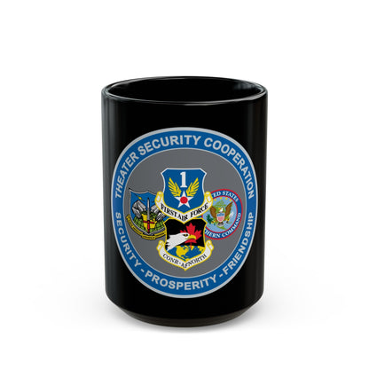 AF North TSC Theater Security Cooperation (U.S. Air Force) Black Coffee Mug-15oz-The Sticker Space