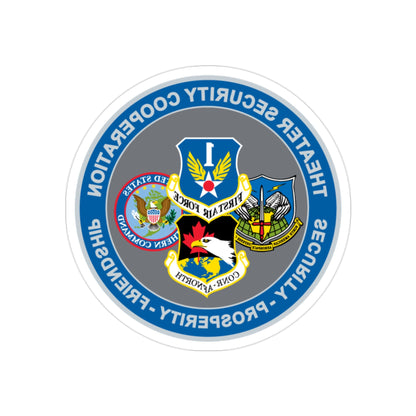 AF North TSC Theater Security Cooperation (U.S. Air Force) REVERSE PRINT Transparent STICKER-2" × 2"-The Sticker Space