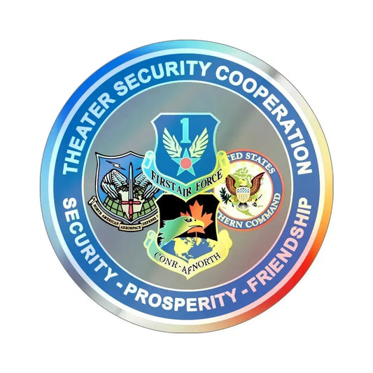 AF North TSC Theater Security Cooperation (U.S. Air Force) Holographic STICKER Die-Cut Vinyl Decal 6 Inch Holographic - The Sticker Space