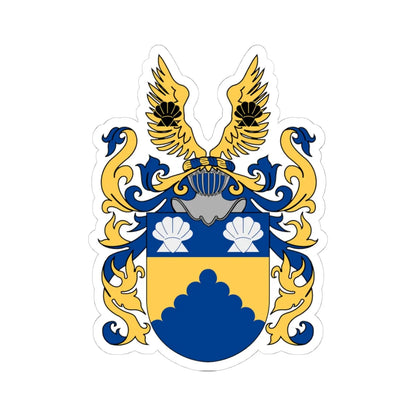 Af Sandeberg vapen hela (Sweden) (Coat of Arms) STICKER Vinyl Kiss-Cut Decal 4 Inch White - The Sticker Space