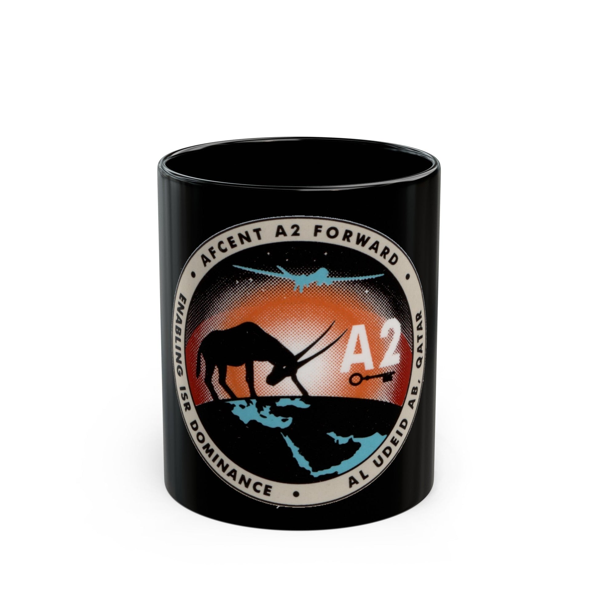 AFCENT A2 Forward (U.S. Air Force) Black Coffee Mug-11oz-The Sticker Space