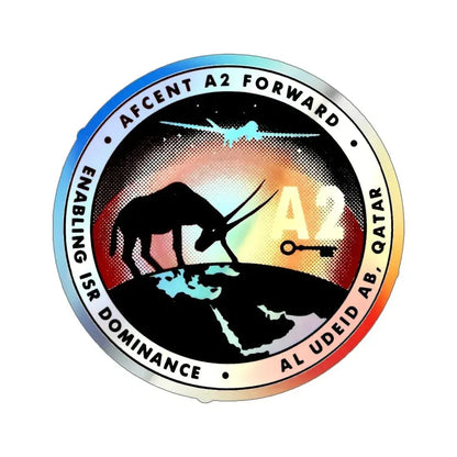 AFCENT A2 Forward (U.S. Air Force) Holographic STICKER Die-Cut Vinyl Decal - The Sticker Space
