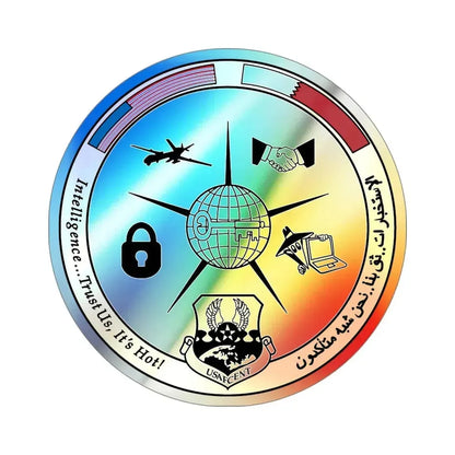 AFCENT Intelligence (U.S. Air Force) Holographic STICKER Die-Cut Vinyl Decal - The Sticker Space