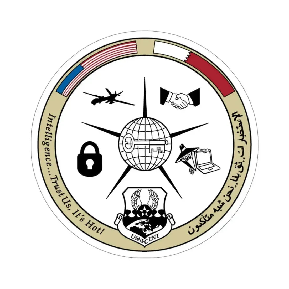 AFCENT Intelligence (U.S. Air Force) STICKER Vinyl Die-Cut Decal 4 Inch - The Sticker Space