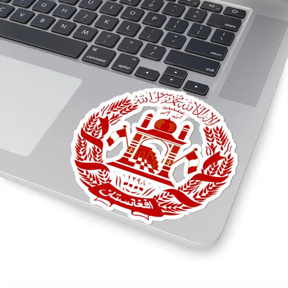 Afghanistan COA Transparent (Afghanistan) (Coat of Arms) STICKER Vinyl Kiss-Cut Decal - The Sticker Space