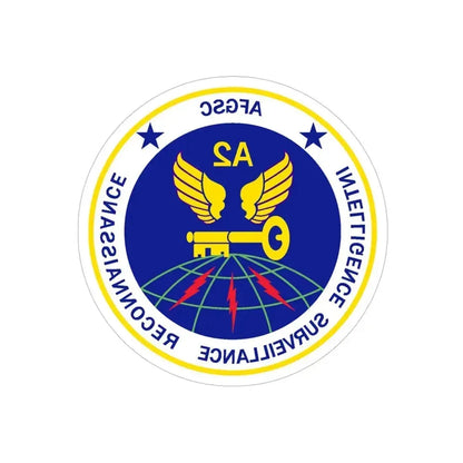 AFGSC A2 (U.S. Air Force) REVERSE PRINT Transparent Die-Cut STICKER 4 Inch Die-Cut Transparent - The Sticker Space