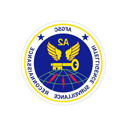 AFGSC A2 (U.S. Air Force) REVERSE PRINT Transparent Die-Cut STICKER 5 Inch Die-Cut Transparent - The Sticker Space