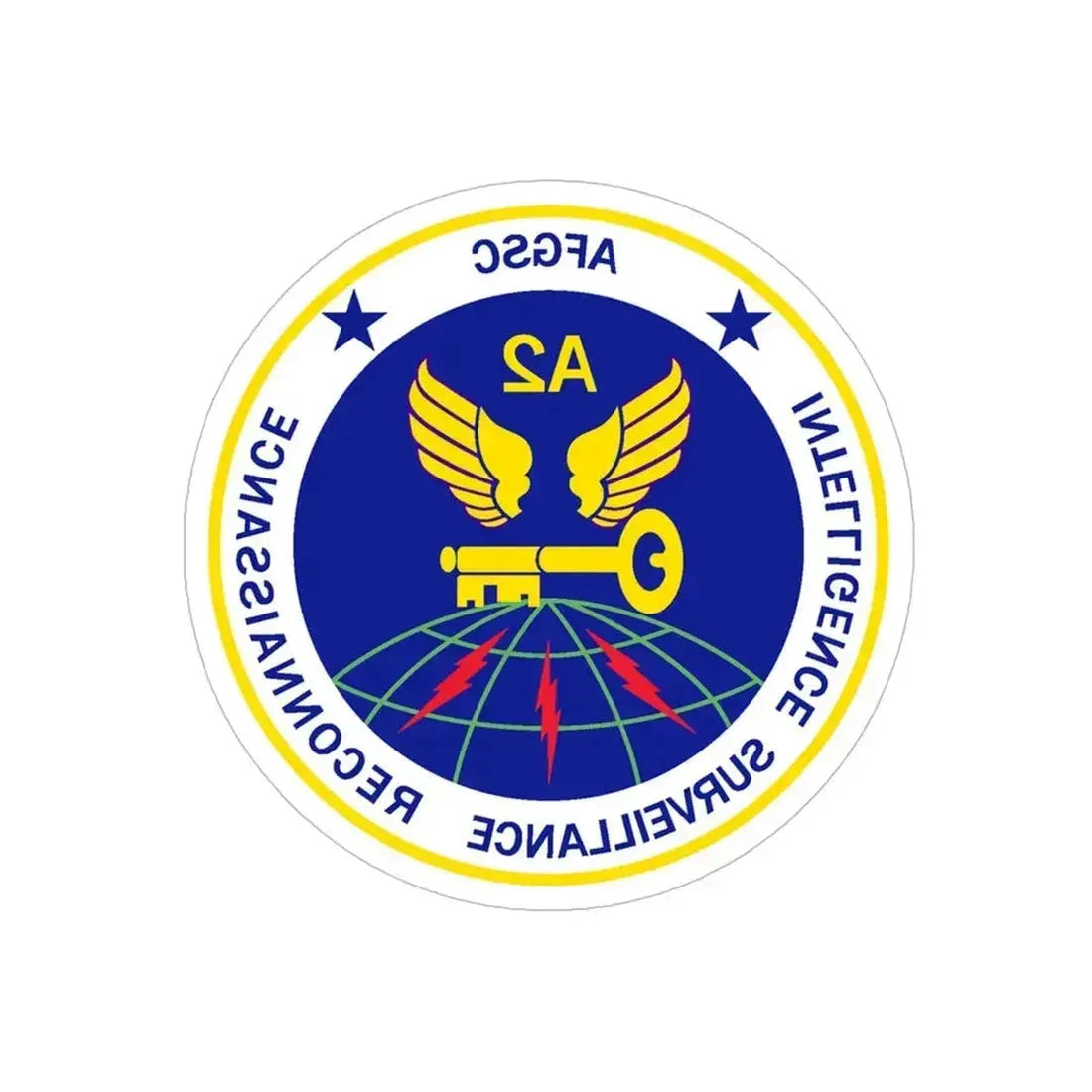 AFGSC A2 (U.S. Air Force) REVERSE PRINT Transparent Die-Cut STICKER 6 Inch Die-Cut Transparent - The Sticker Space