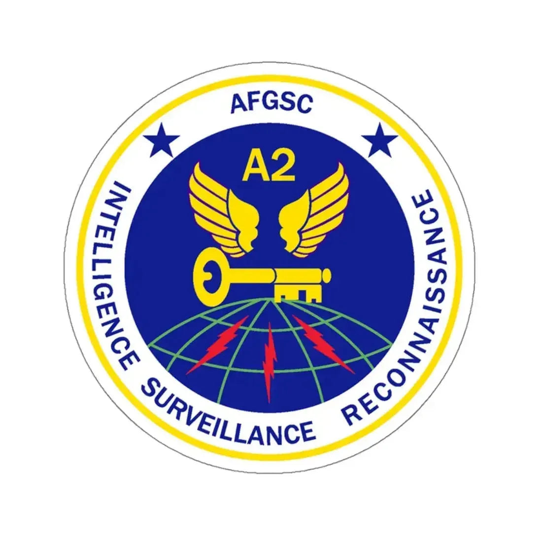 AFGSC A2 (U.S. Air Force) STICKER Vinyl Kiss-Cut Decal 4 Inch White - The Sticker Space
