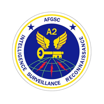 AFGSC A2 (U.S. Air Force) STICKER Vinyl Kiss-Cut Decal 4 Inch White - The Sticker Space